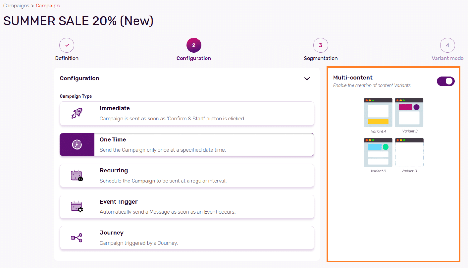 content-variant-campaign-creation