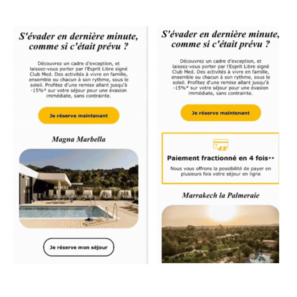Personnalisation Club Med selon profil voyageur