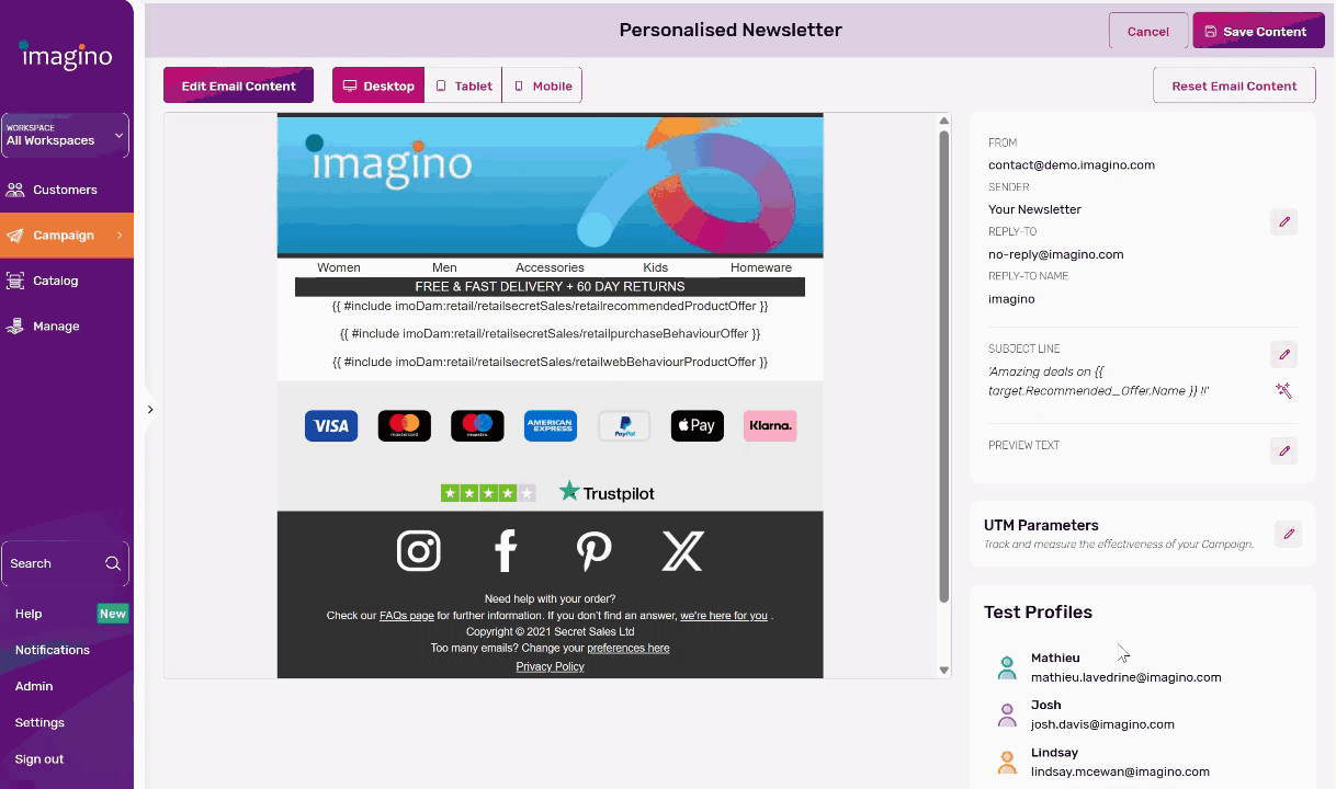 Email Personalisation